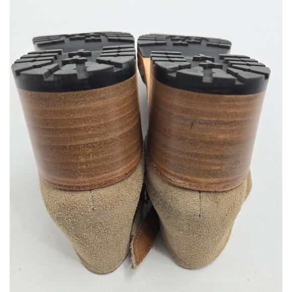 Patina By Portland Mary Jane Shoes Tan Suede Leather Suede Block Heeled - Picture 12 of 12